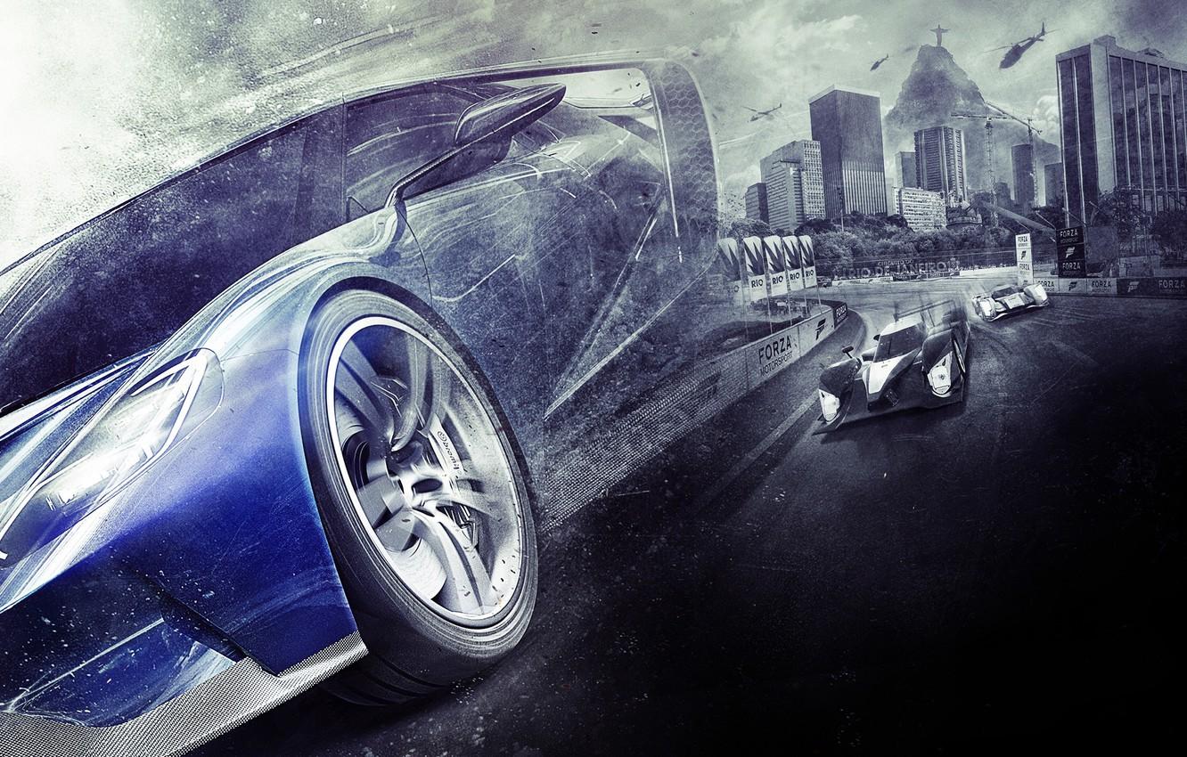 1332x850 Wallpaper the game, art, ford gt, forza motorsport - for desktop, section игры
