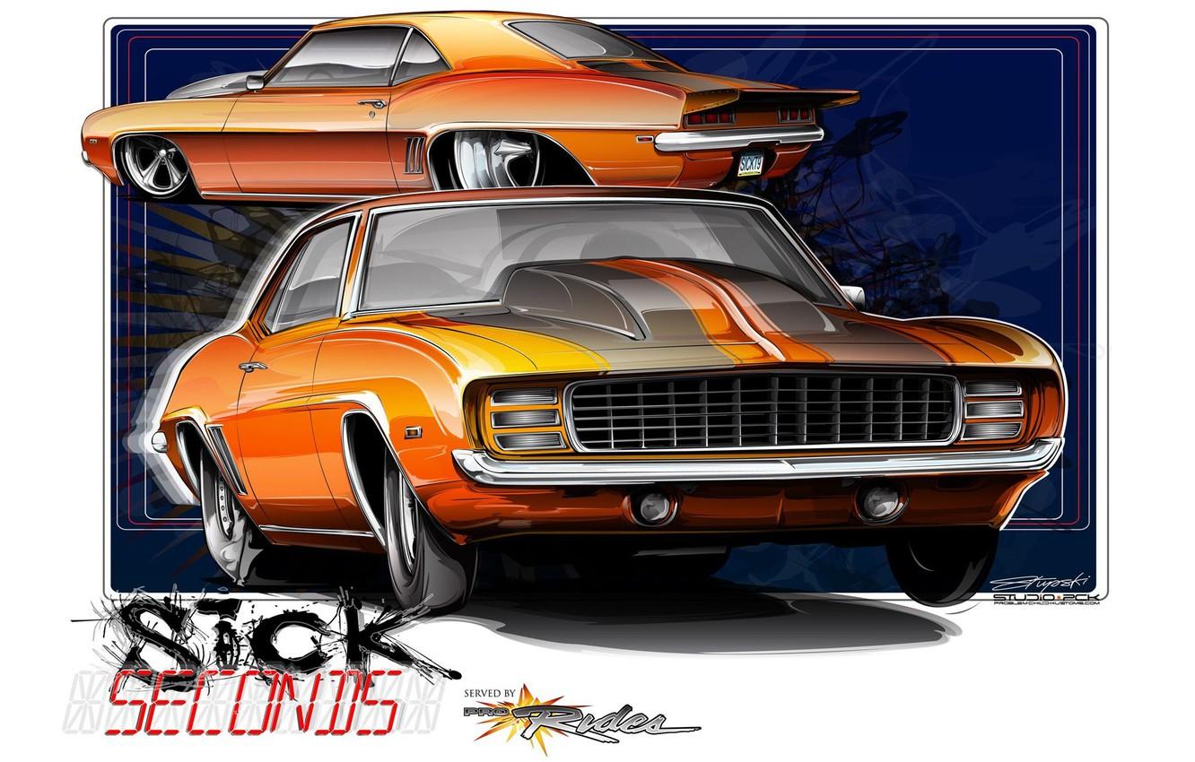 1332x850 Wallpaper orange, Chevrolet Camaro, Chevrolet Camaro SS, Drag, drag, Sick Second image for desktop, section chevrolet