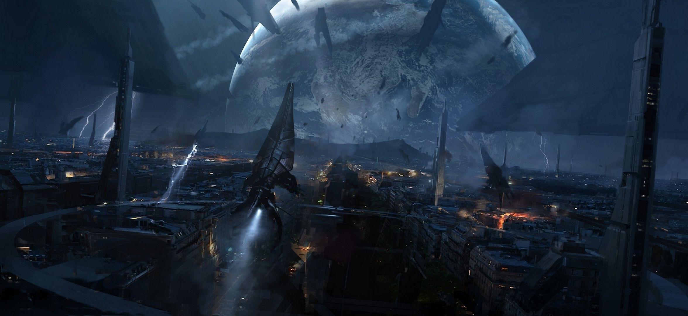 2351x1080 Mass Effect 3 Background