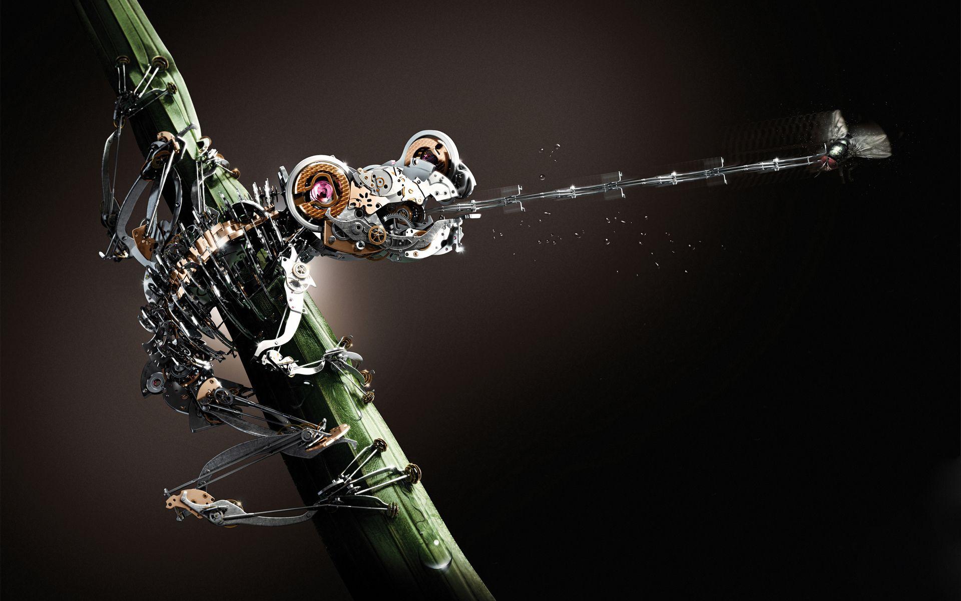 1920x1200 Sci fi steampunk robot mech tech animal reptiles wallpaper