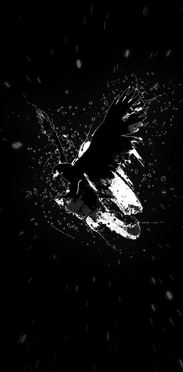 630x1280 Black eagle wallpaper