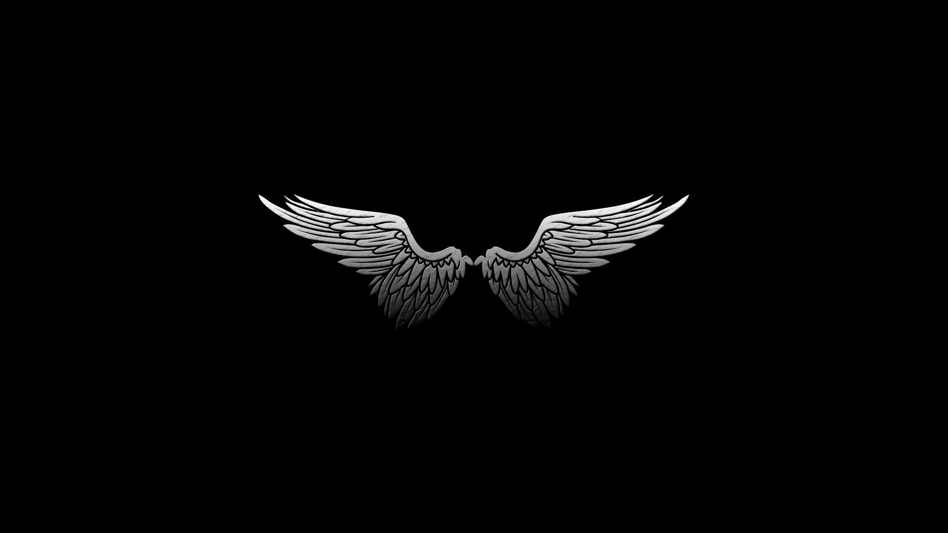 1920x1080 Eagle Wings In Black Background HD Black Aesthetic Wallpaper