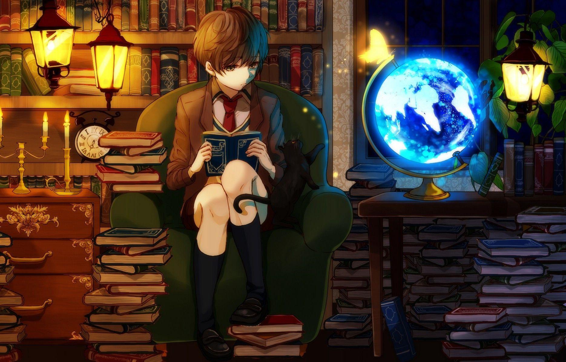 Anime Reading Wallpaper