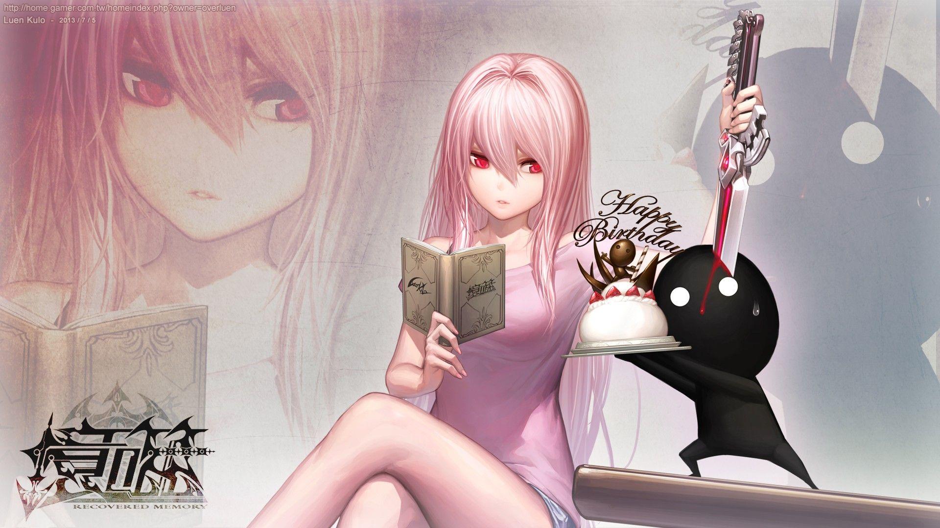 1920x1080 Anime Girl Reading a Book Wallpaper HD / Desktop and Mobile Background