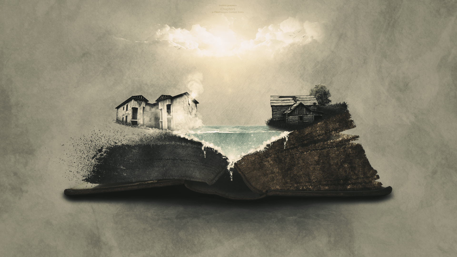 1920x1080 Book House Abstract bokeh wallpaperx1080