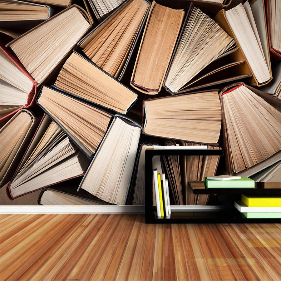 900x900 ShineHome Modern Large Abstract Books Wallpaper 3D for Walls Wallpaper 3 d Sdudy Living Room Shop Cafe Wall Paper Mural Rolls. Wallpaper