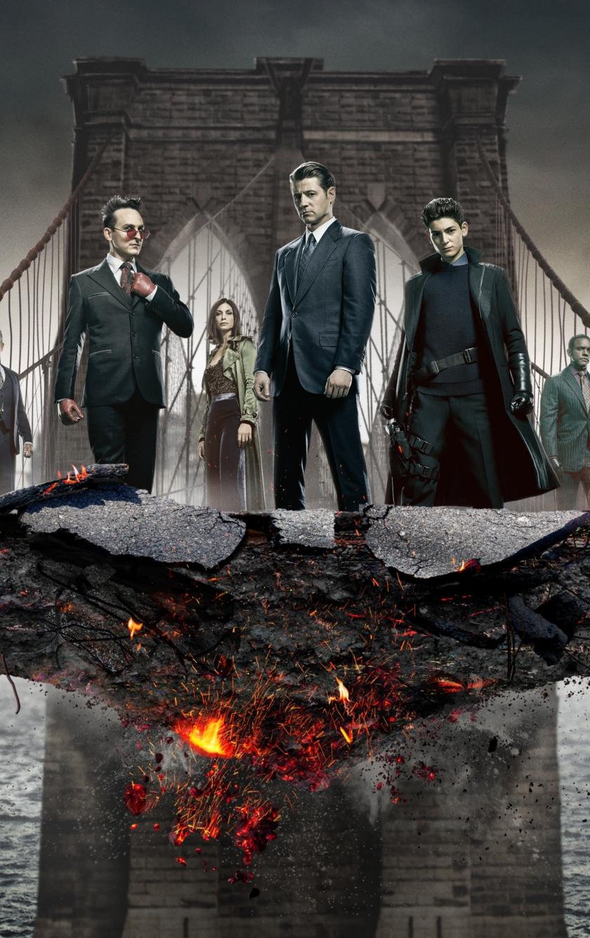 840x1336 Download 840x1336 wallpaper gotham, all cast, season iphone iphone 5s, iphone 5c, ipod touch, 840x1336 HD image, background, 19268