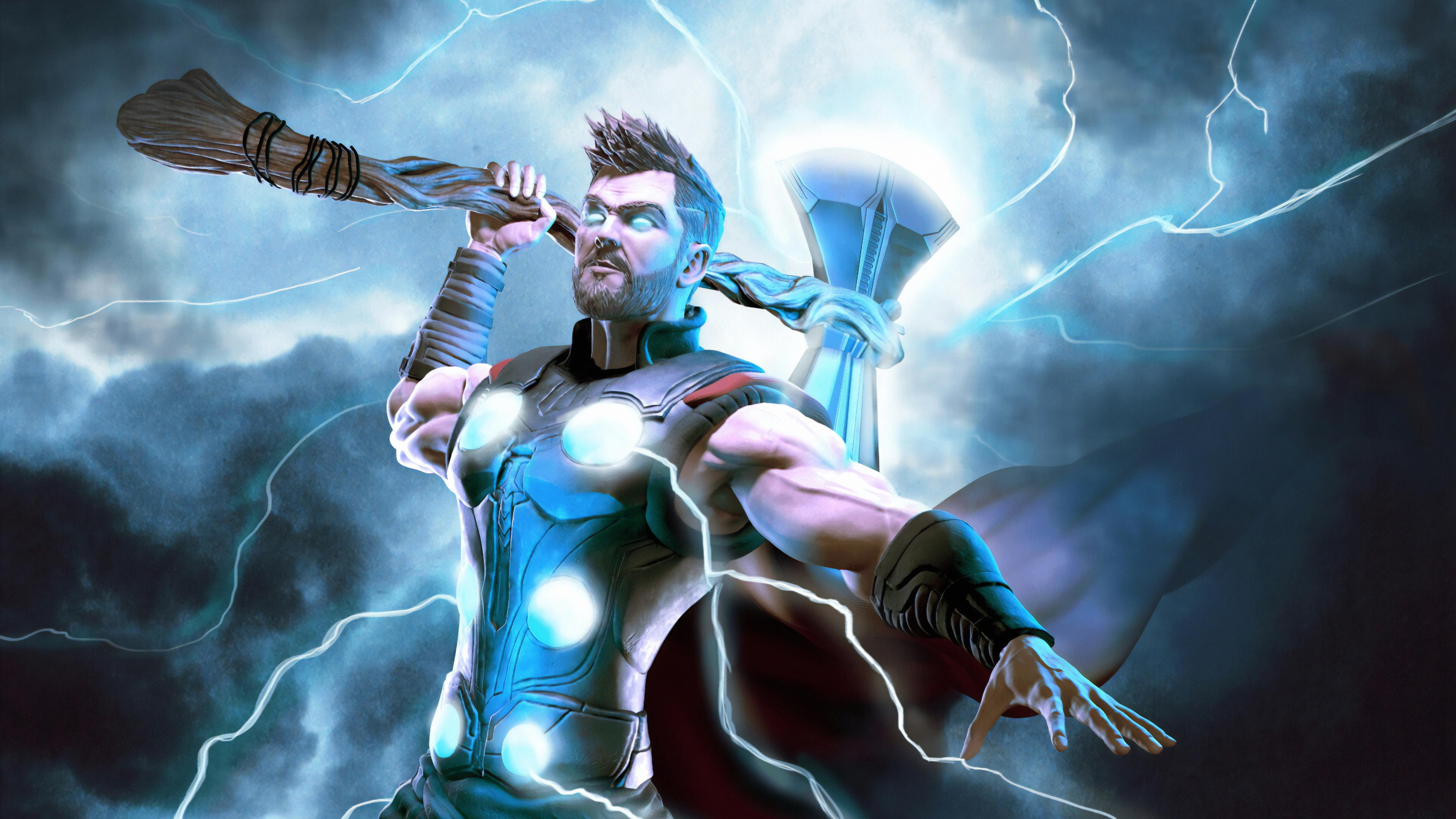 3840x2160 Thor Lighting 4k Laptop Full HD 1080P HD 4k Wallpaper, Image, Background, Photo and Picture