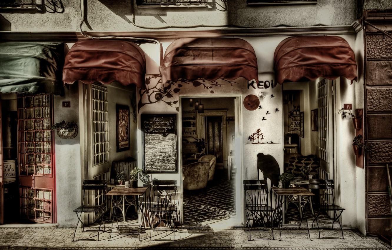1332x850 Wallpaper HDR, Cafe, Street, Istanbul, Turkey, Street, Cafe, Istanbul, Turkey image for desktop, section город