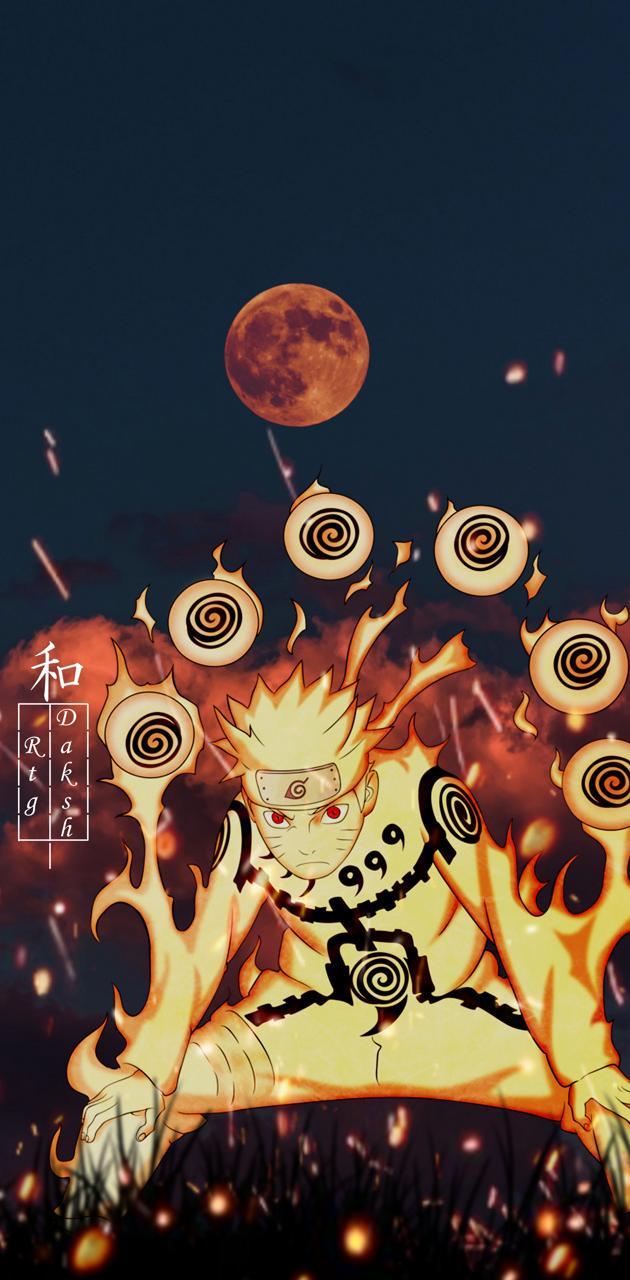 630x1280 Naruto Kurama mode wallpaper