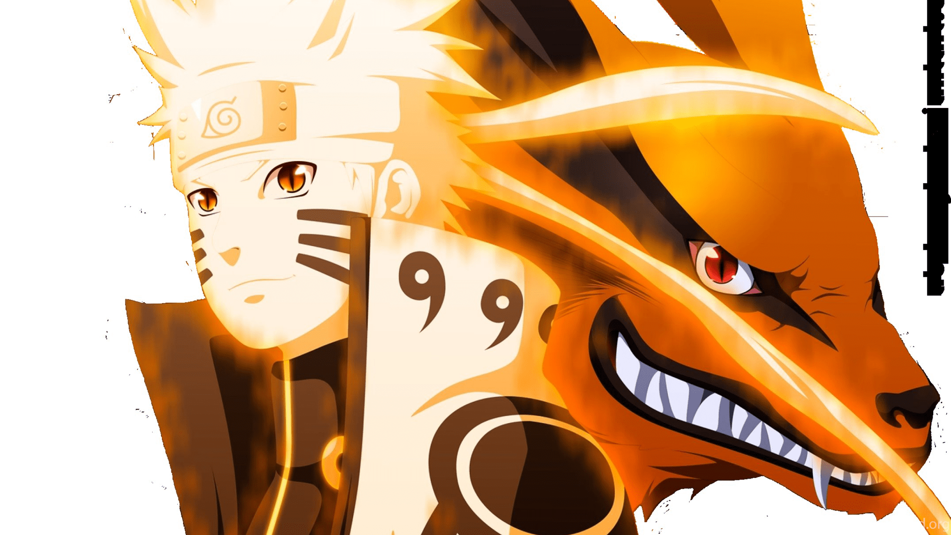 1920x1080 Naruto Kurama Mode Desktop Background