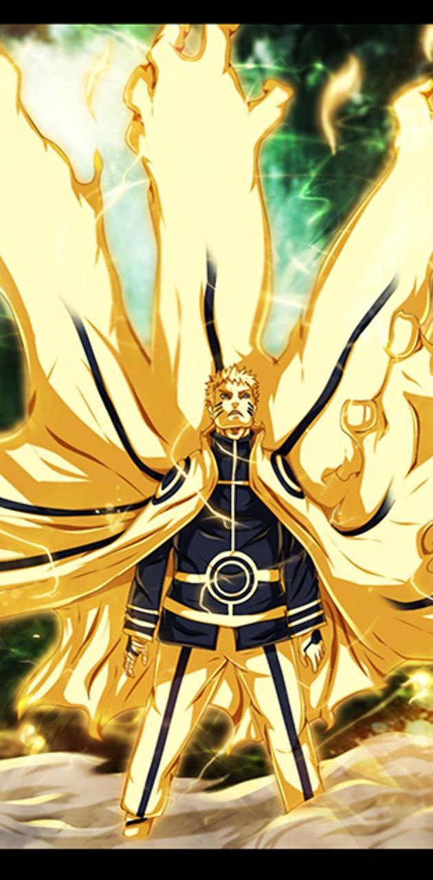 630x1280 Naruto kurama mode wallpaper