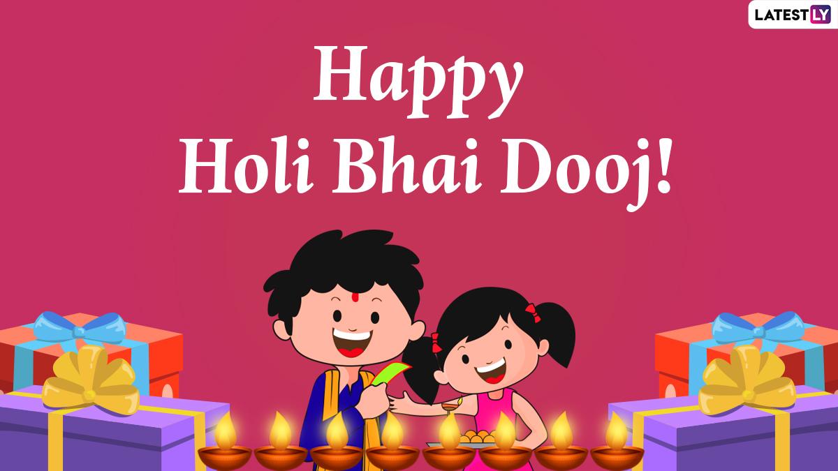 1200x675 Happy Holi Bhai Dooj 2021 Greetings, Wishes & HD Image: Send WhatsApp Stickers, Facebook GIFs, Telegram Messages, Signal Quotes, Instagram Status, Photo & Wallpaper to Celebrate the Love Between Brothers & Sisters
