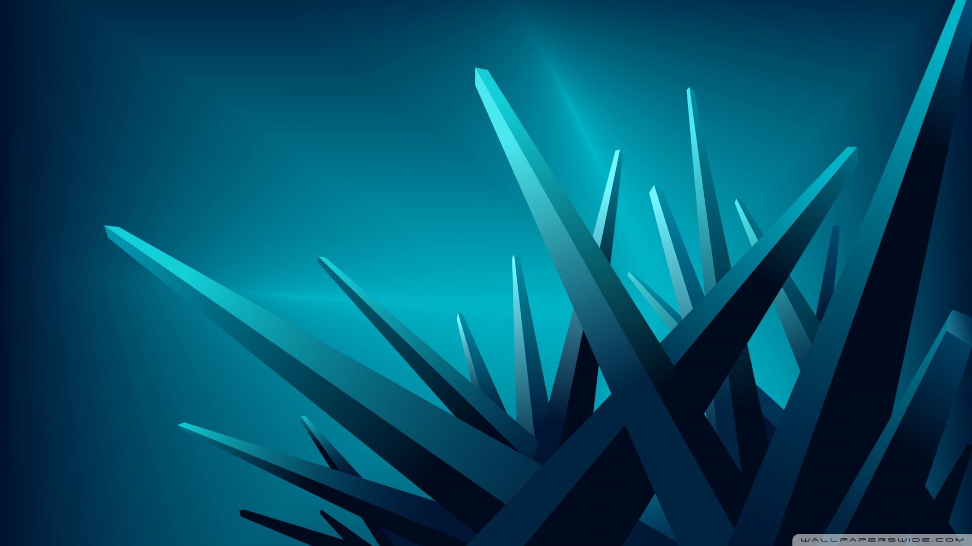 1920x1080 Blue 3D Crystals Ultra HD Desktop Background Wallpaper for 4K UHD TV : Tablet
