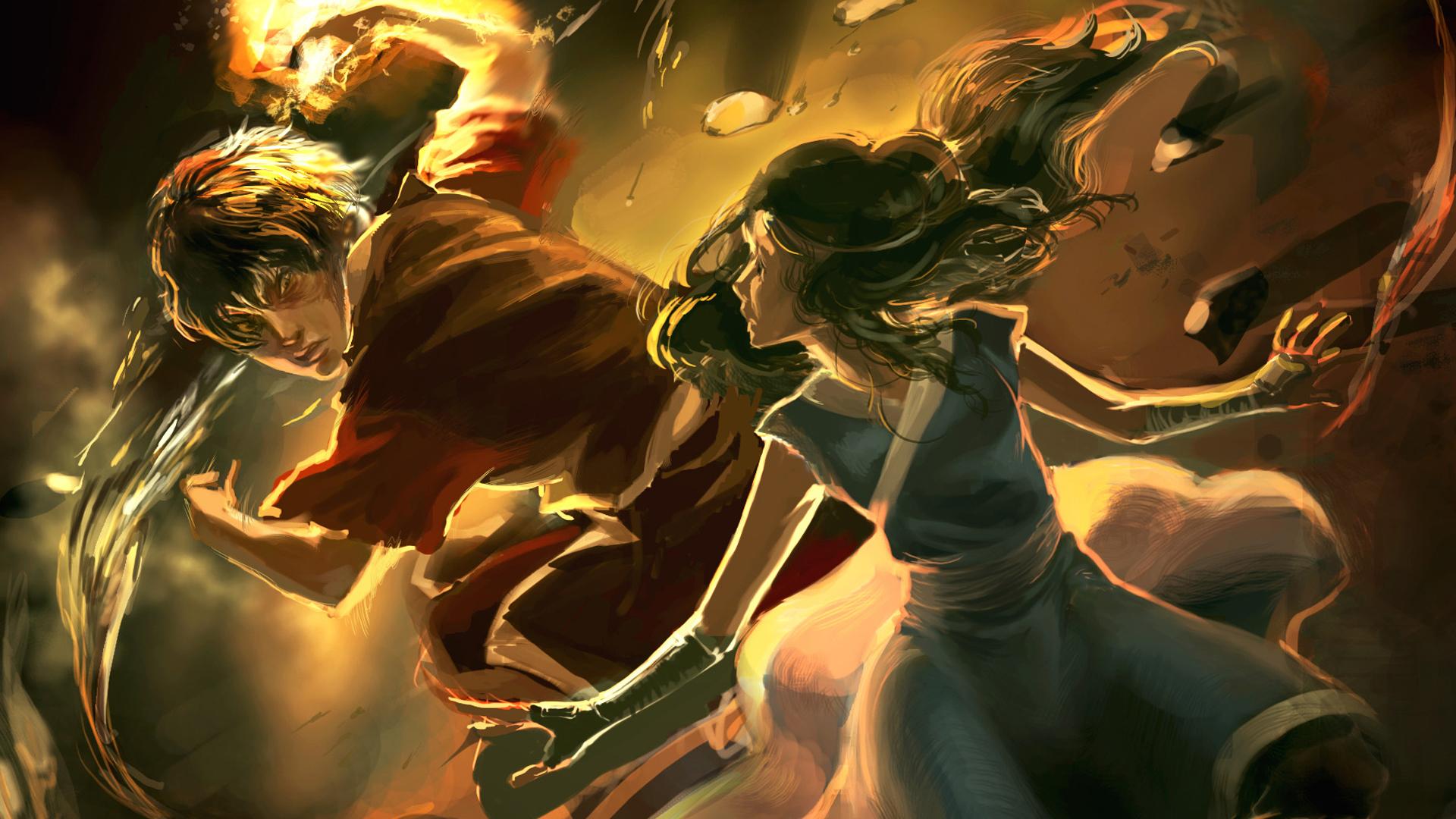 1920x1080 Avatar The Last Airbender Zuko And Katara In Fire HD Anime Wallpaper