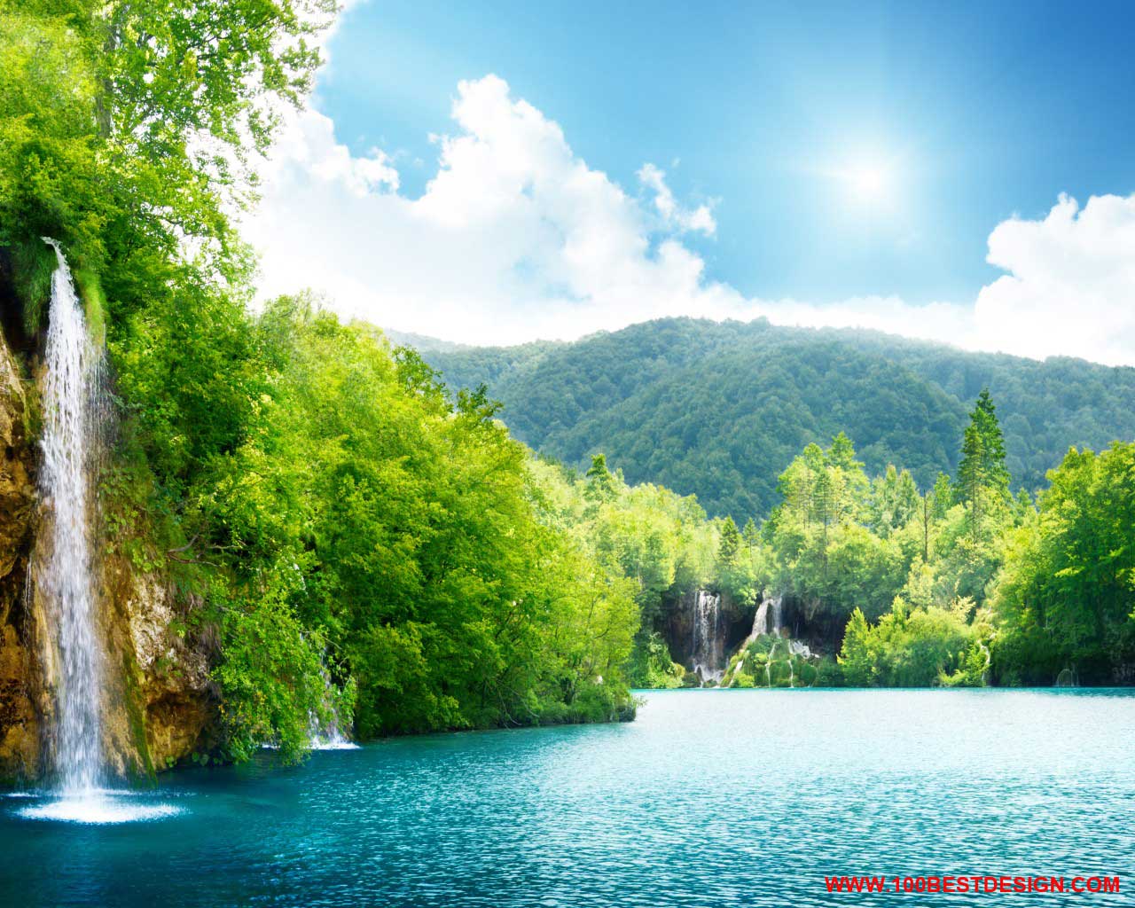 1280x1024 River View Wallpaper