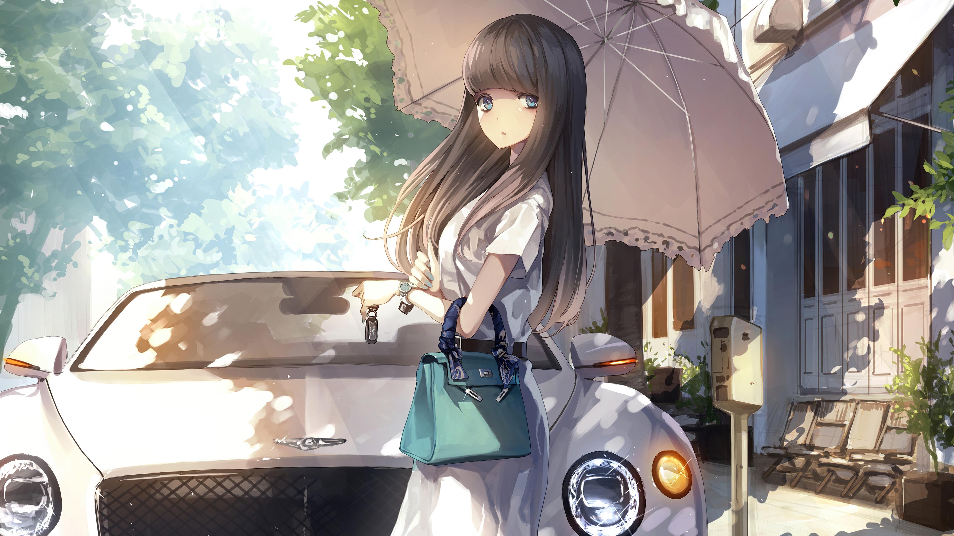 3840x2160 Classic Anime Girl With Umbrella 4k Wallpaper, HD Anime Wallpaper, 4k Wallpaper, Image, Background, Photos and Picture