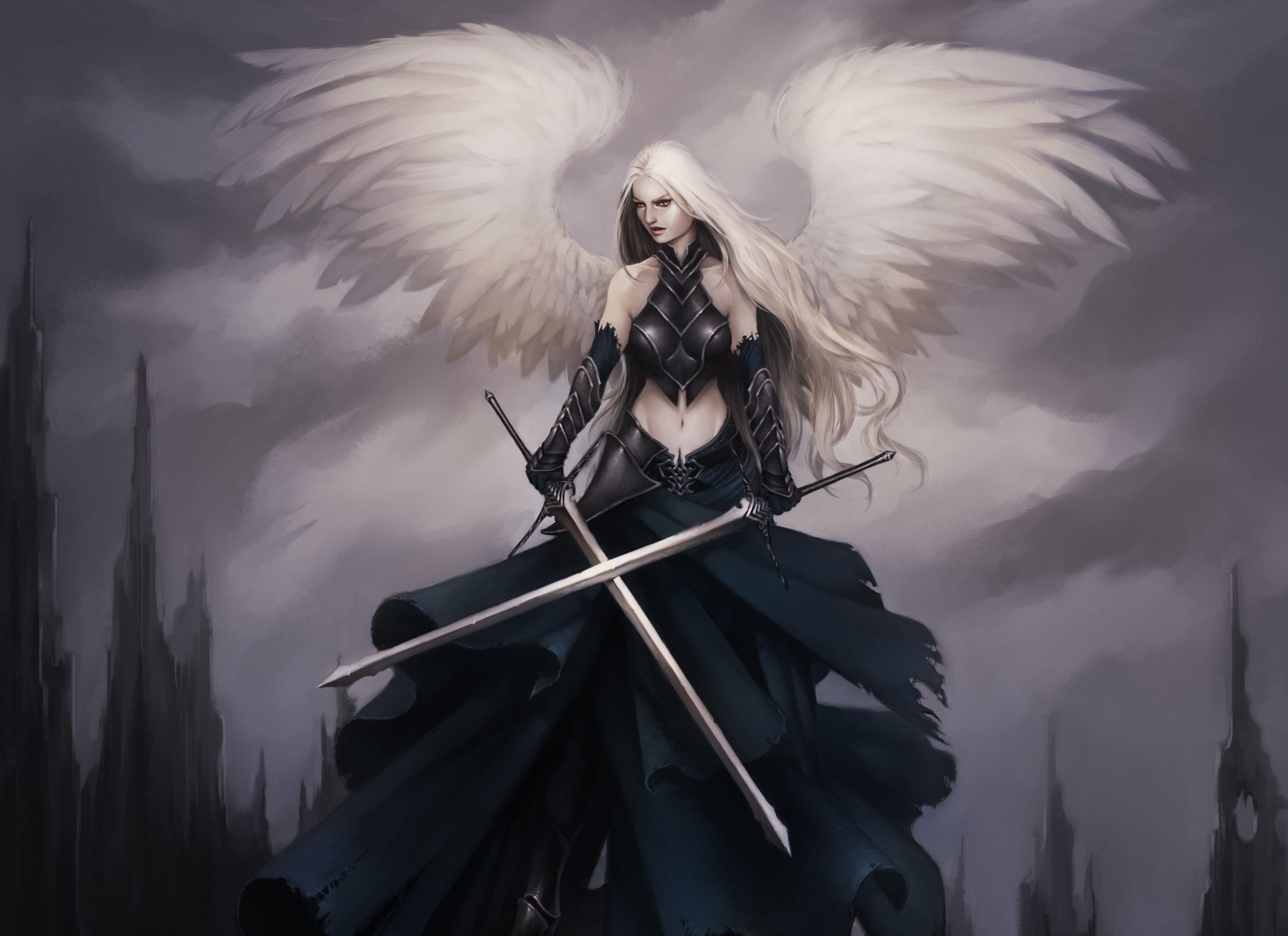 4735x3443 Pinterest. Angel warrior, Fantasy girl, Dark angel