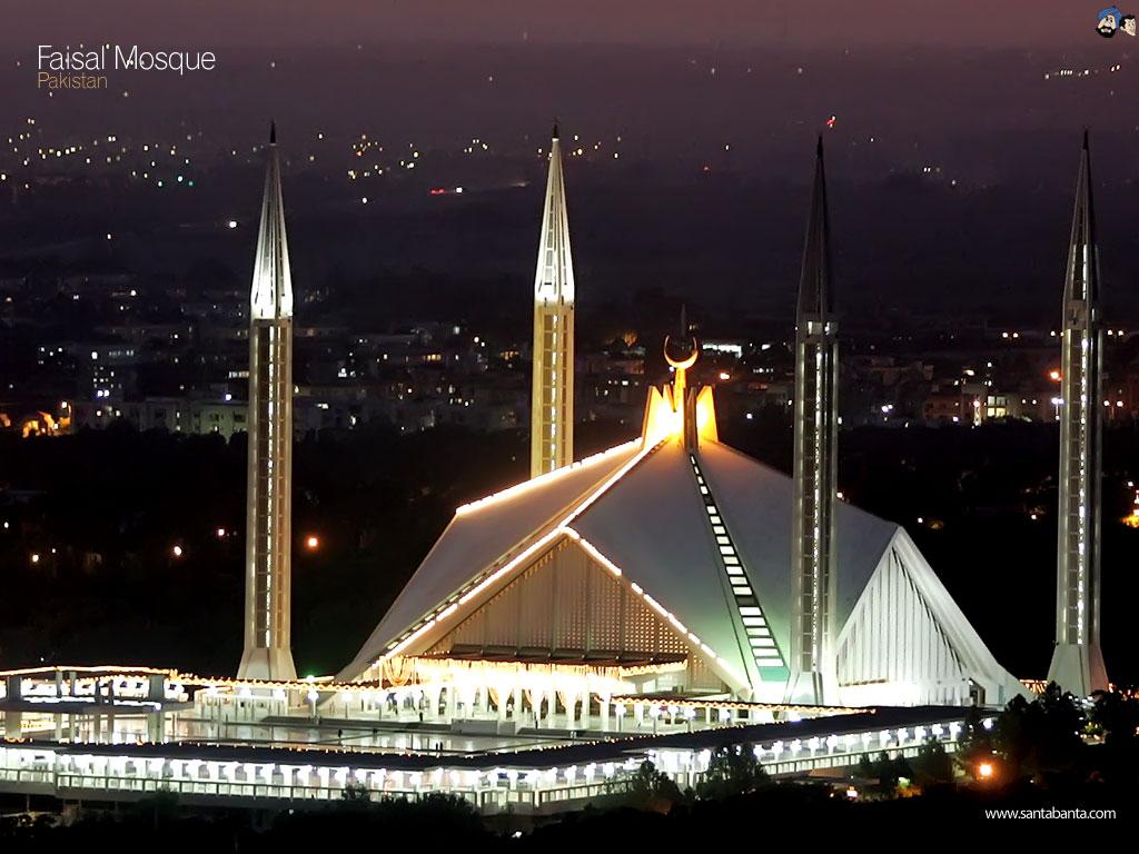 1024x768 Faisal Mosque, Pakistan