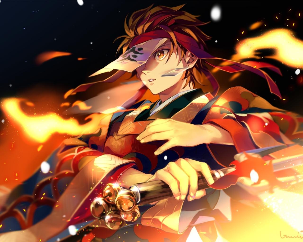 1280x1024 Dance of the Fire God [Hinokami Kagura] 1280x1024 Resolution Wallpaper, HD Anime 4K Wallpaper, Image, Photo and Background