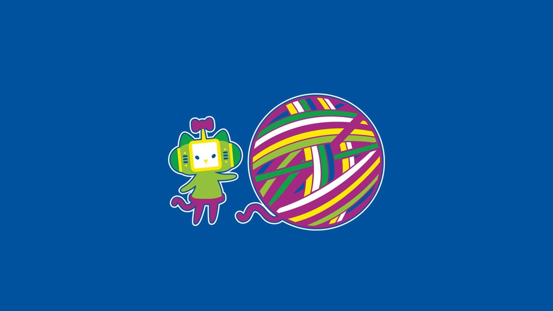 1920x1080 abstract minimalistic katamari hello kitty solid crossovers simplistic simple katamari damacy 192