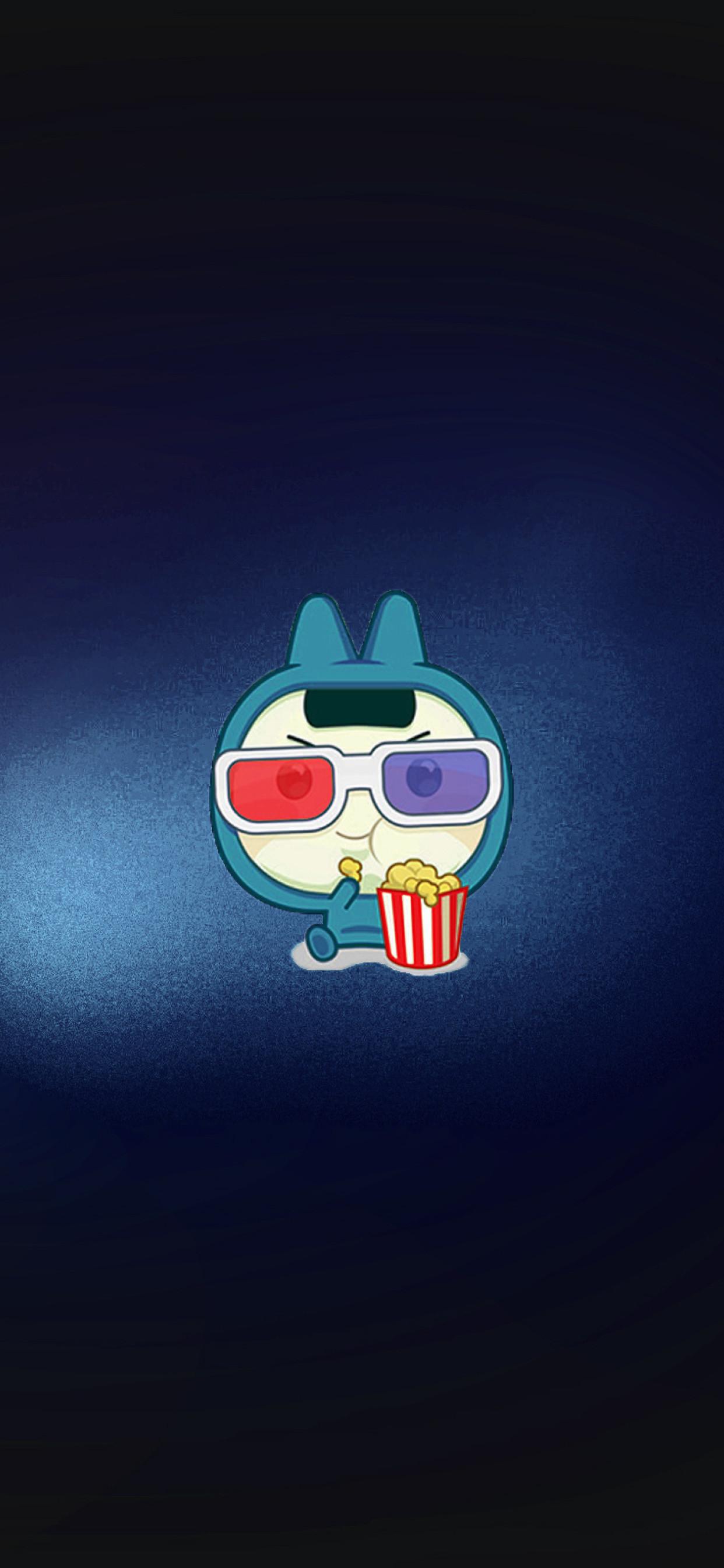 1242x2688 drawing, man, popcorn iPhone XS MAX Wallpaper, HD Vector 4K Wallpaper, Image, Photo and Background