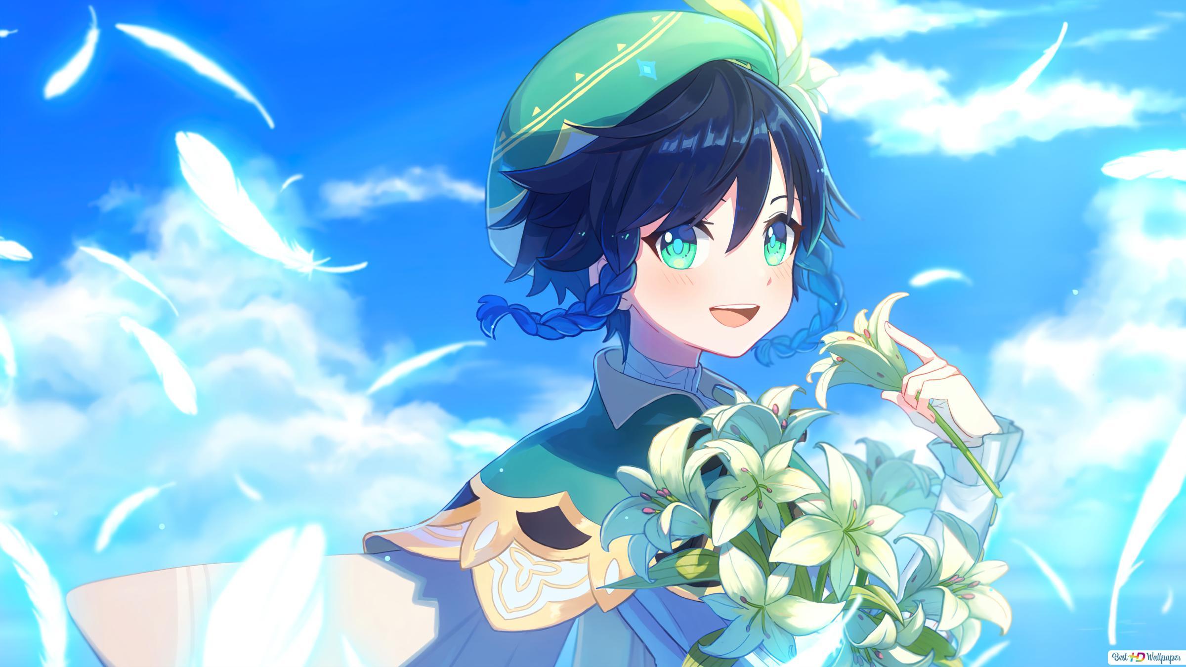 2400x1350 The Four Winds 'Venti' : Genshin Impact (Anime Video Game) HD wallpaper download
