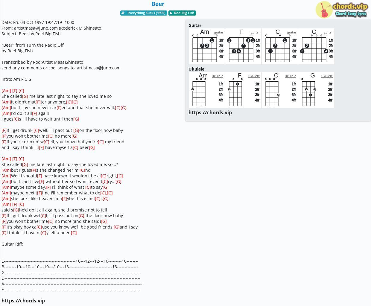 1240x1023 Chord: Beer Big Fish, song lyric, sheet, guitar, ukulele