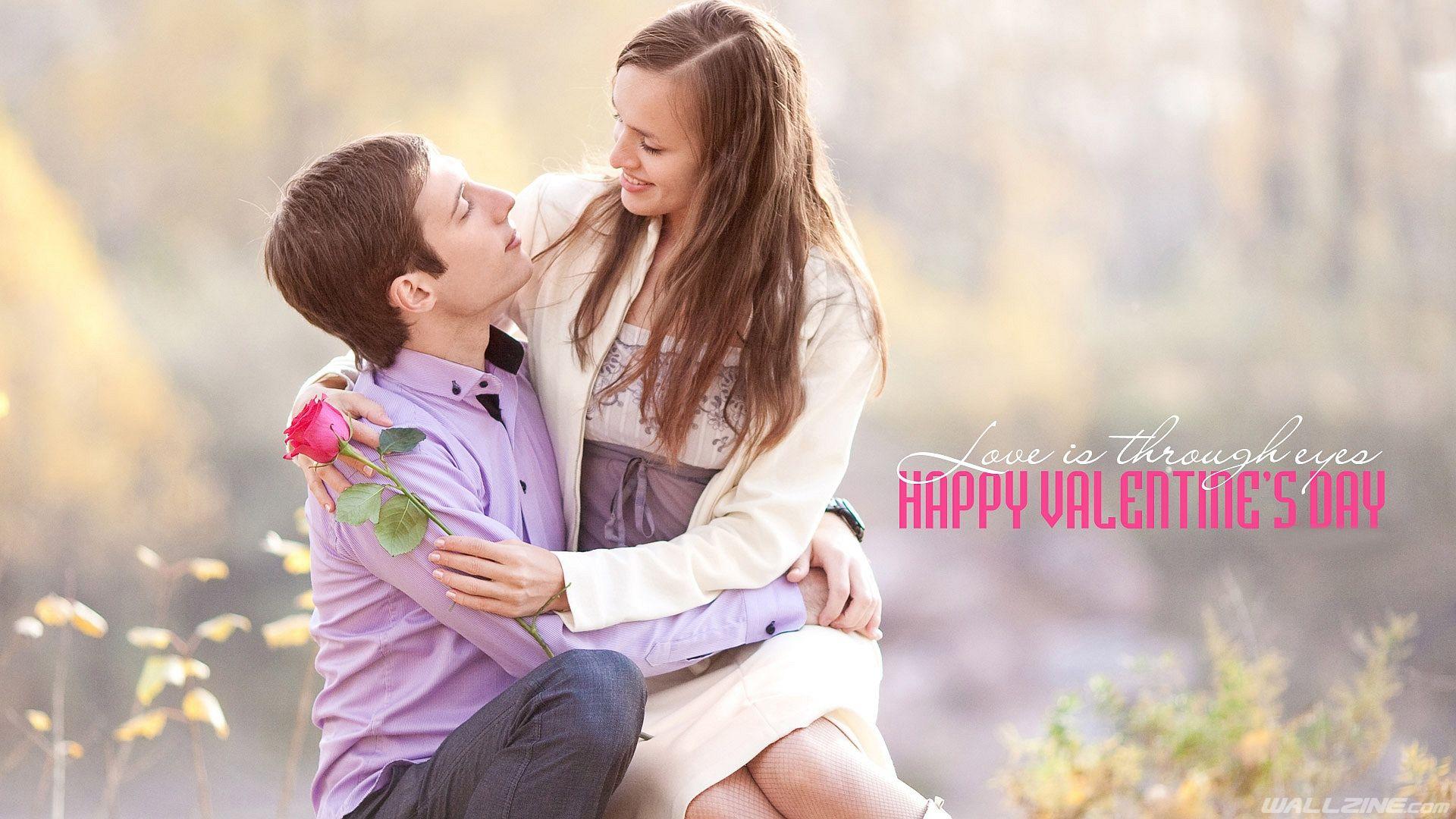 1920x1080 Romantic Valentines Day HD Desktop Wallpaper. Wallzine.com. Love couple wallpaper, Happy hug day, Cute couple image