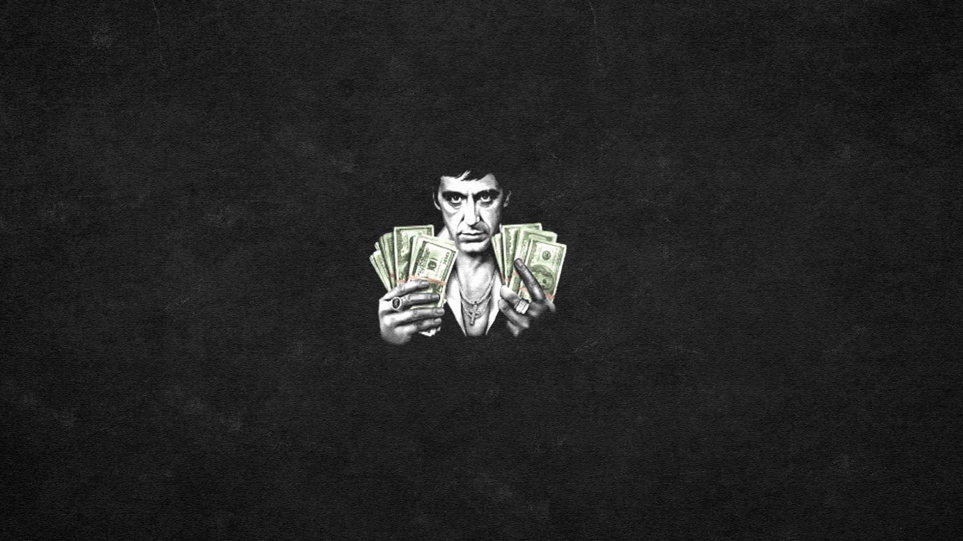 1920x1080 scarface tony montana al pacino black background wallpaper