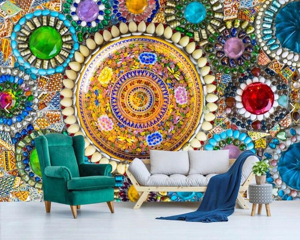 1000x800 Custom wallpaper for walls 3D, vintage bohemian jade murals for living room bedroom tv backdrop home decor wallpaper. custom wallpaper. wallpaper for walls 3Dwallpaper for walls