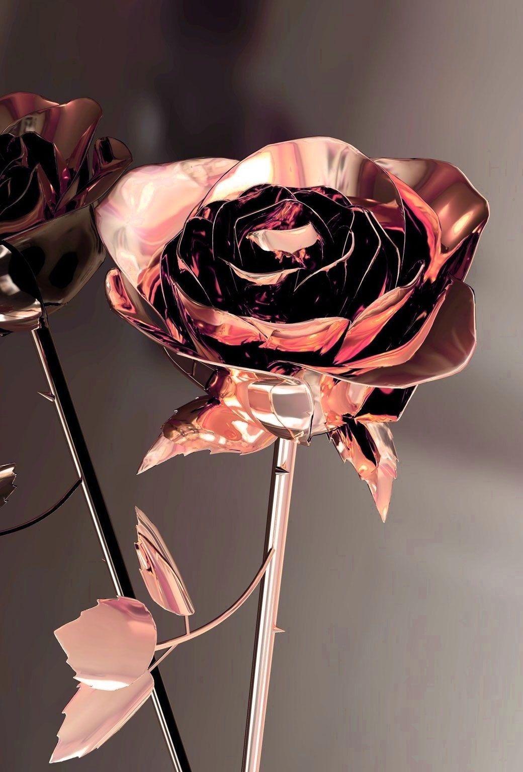 1040x1536 Rose Gold Aesthetic Wallpaper