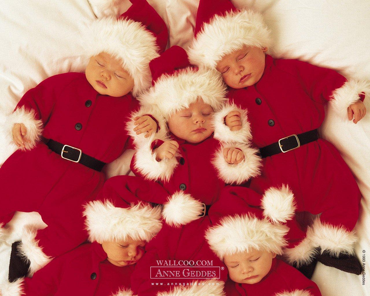 1280x1024 Anne Geddes Christmas Babies Wallpaper