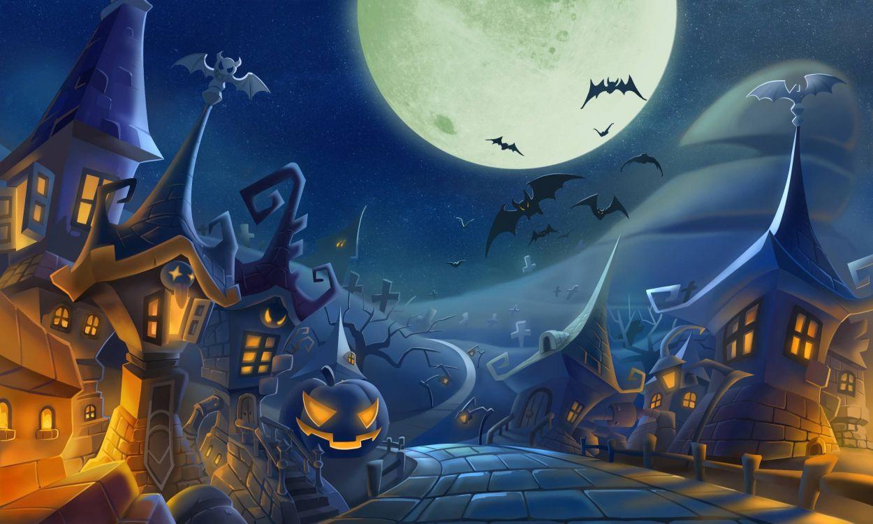 1250x750 Wallpaper Sky, Halloween Costume, pc Game, Atmosphere, Space, Background Free Image