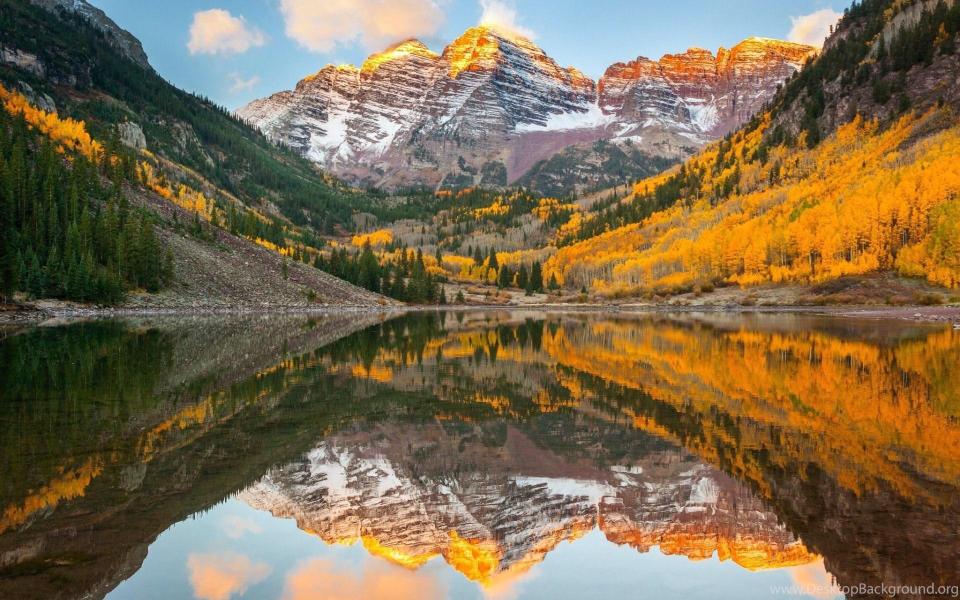 1920x1200 United States State Colorado Autumn Rocky Mountains Maroon Bells. Desktop Background