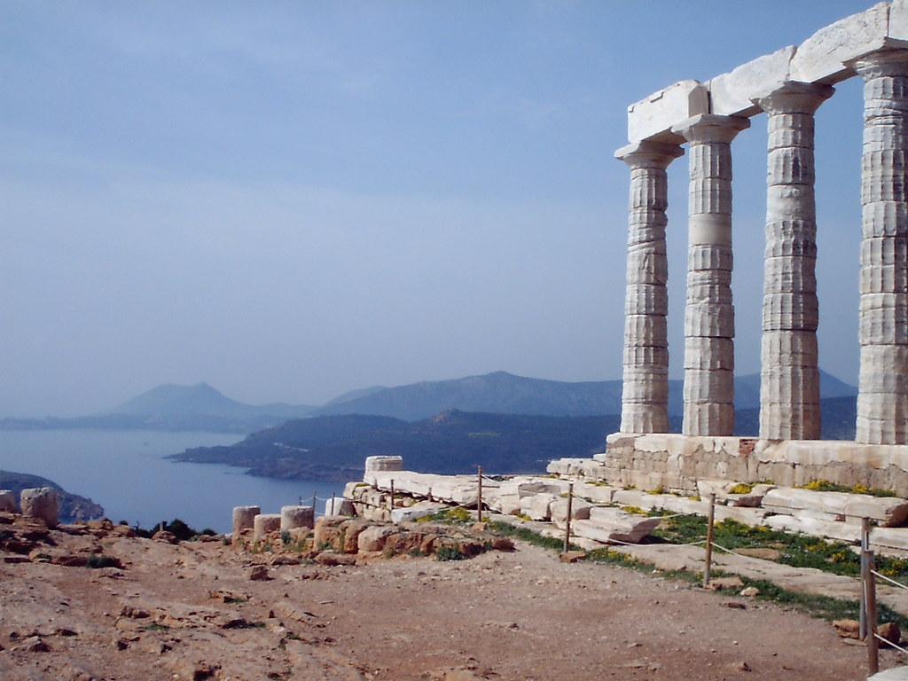 1024x768 Temple of Poseidon at Sounion. Temple of Poseidon