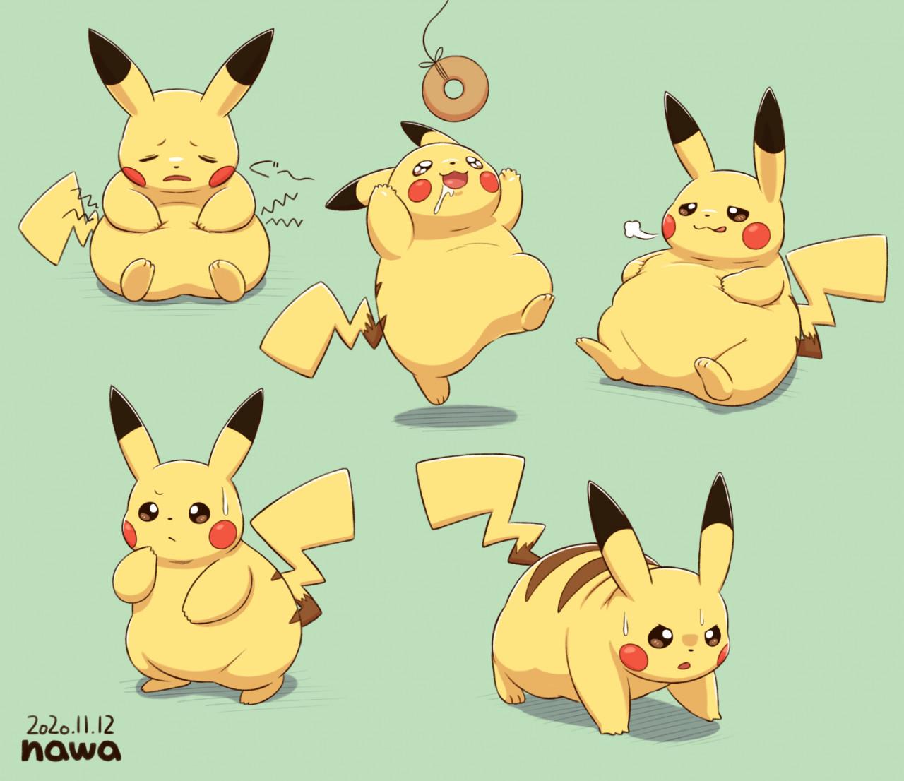 1280x1106 chubby pikachu by roppu - Fur Affinity [dot] net