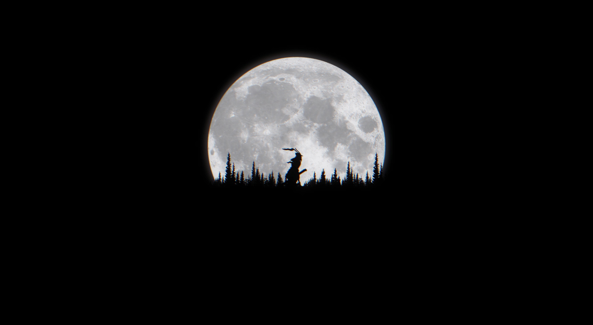 1920x1052 Samurai in the night by the moon steps to his goal live wallpaper [DOWNLOAD FREE]