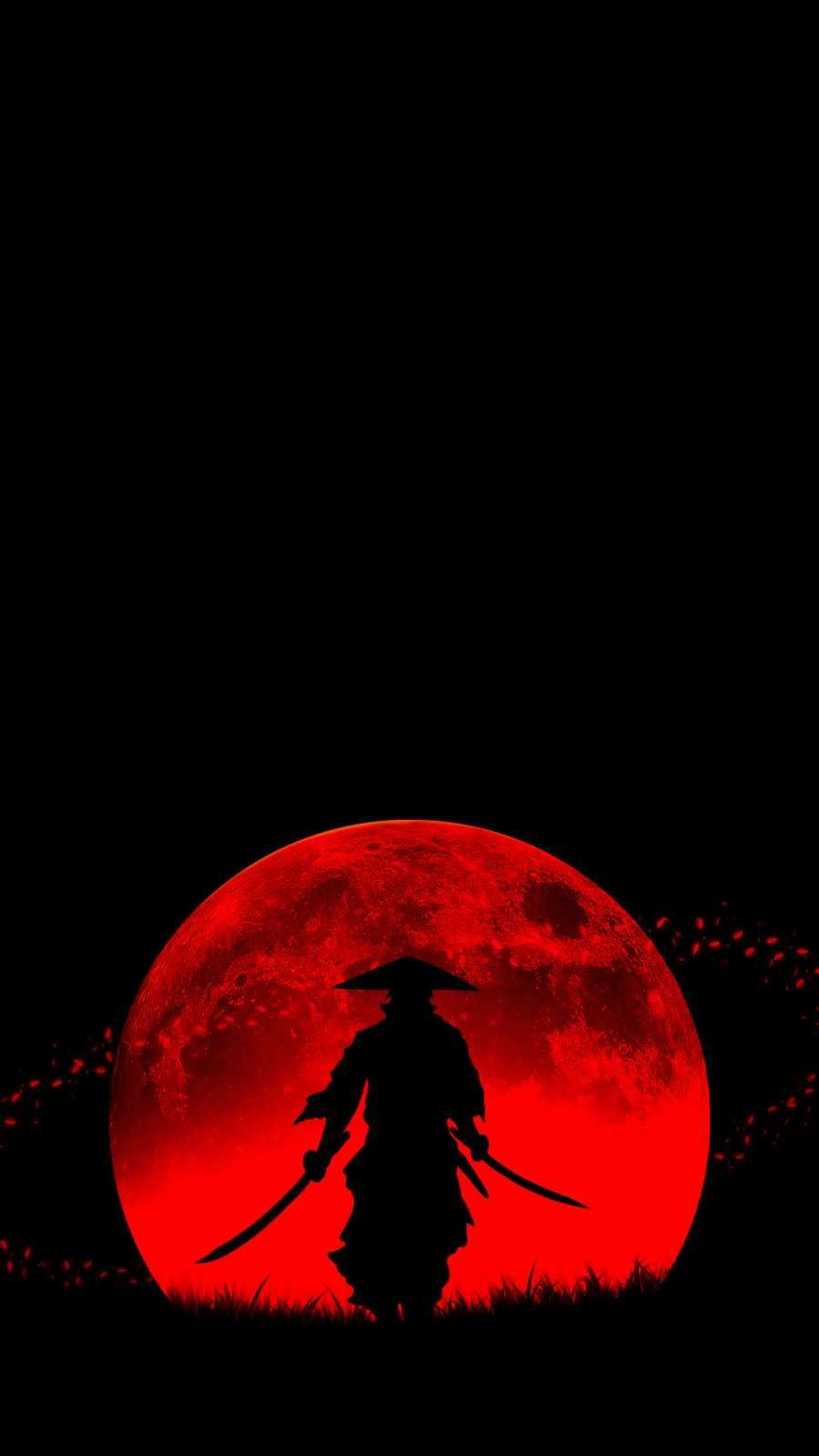 900x1600 Blood Moon Samurai Wallpaper : iPhone Wallpaper