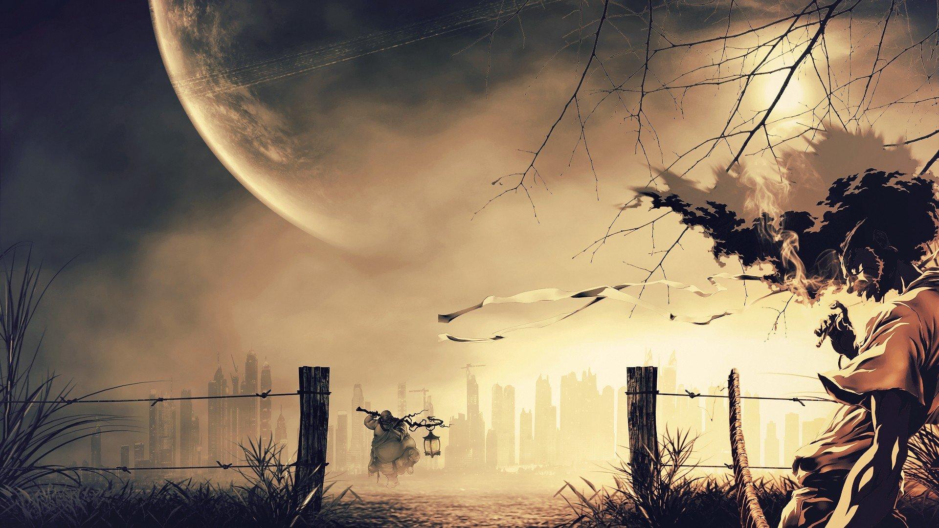 1920x1080 Night samurai Afro Samurai revenge African wallpaperx1080