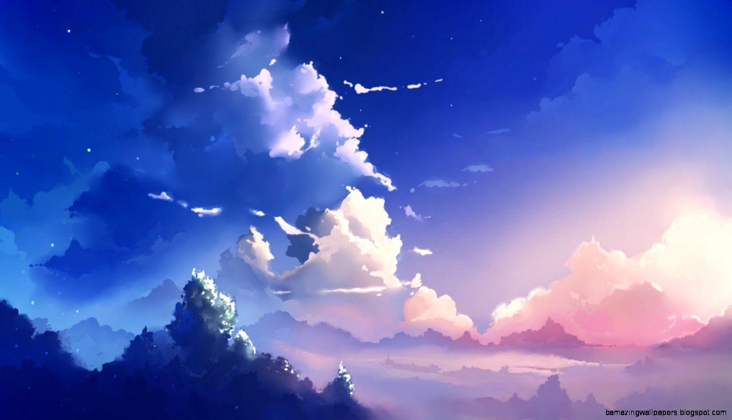 1488x855 Anime Sky Wallpaper