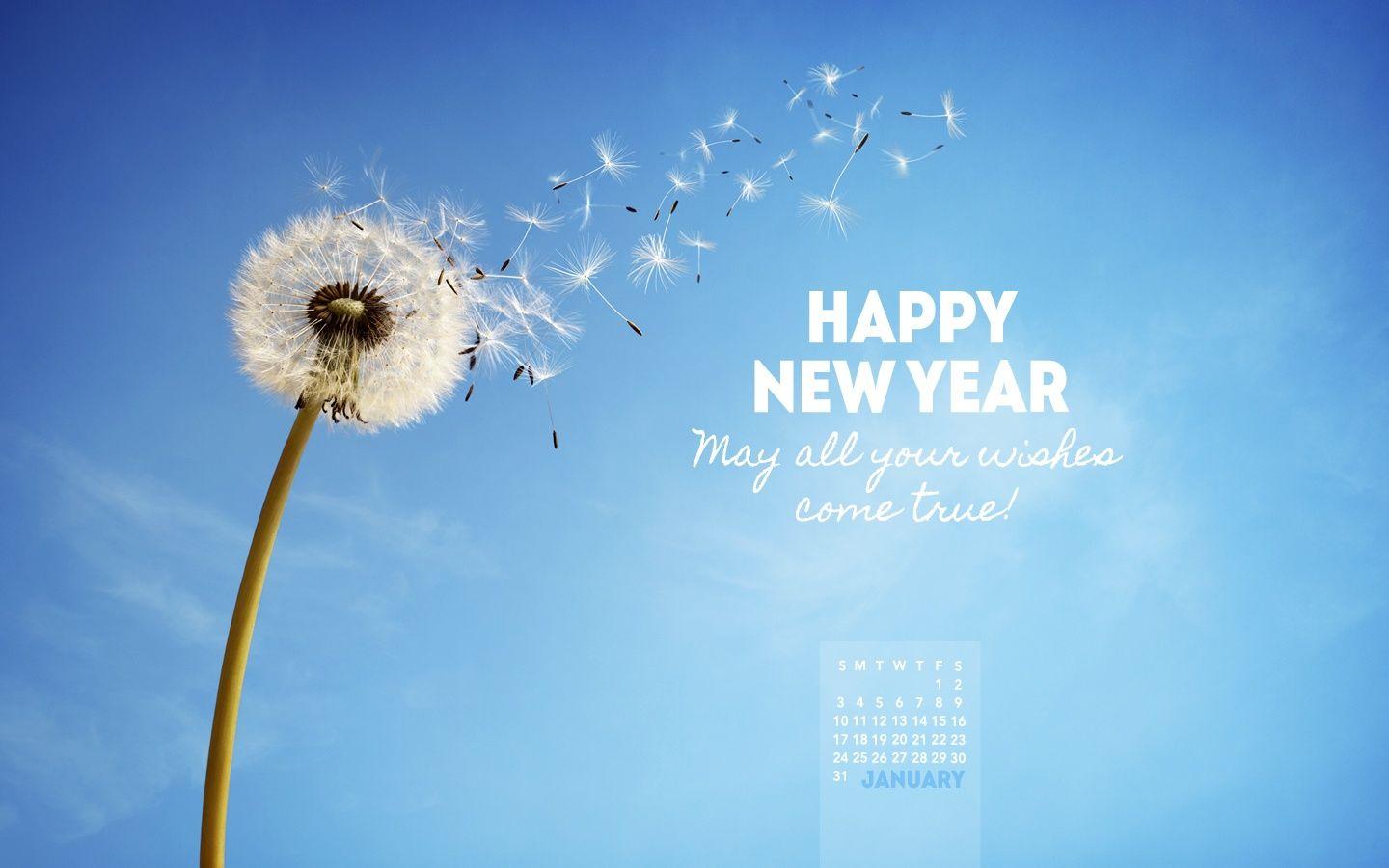 1440x900 January 2016 Come True Desktop Calendar- Free January Wallpaper