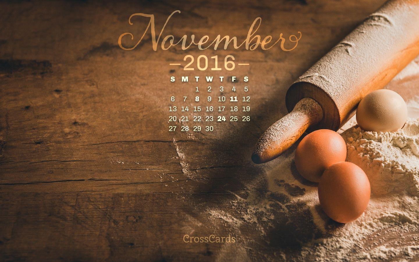1440x900 November 2016 Desktop Calendar- Free November Wallpaper