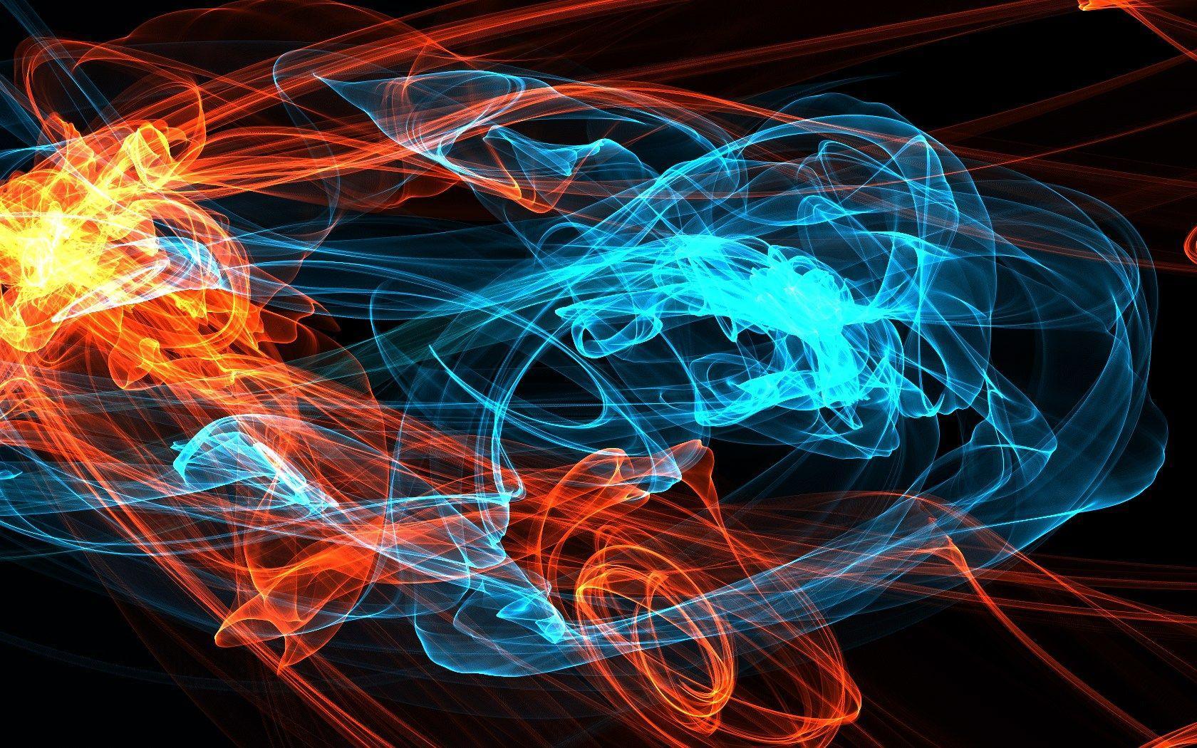1680x1050 Fire Vs Water Wallpaper