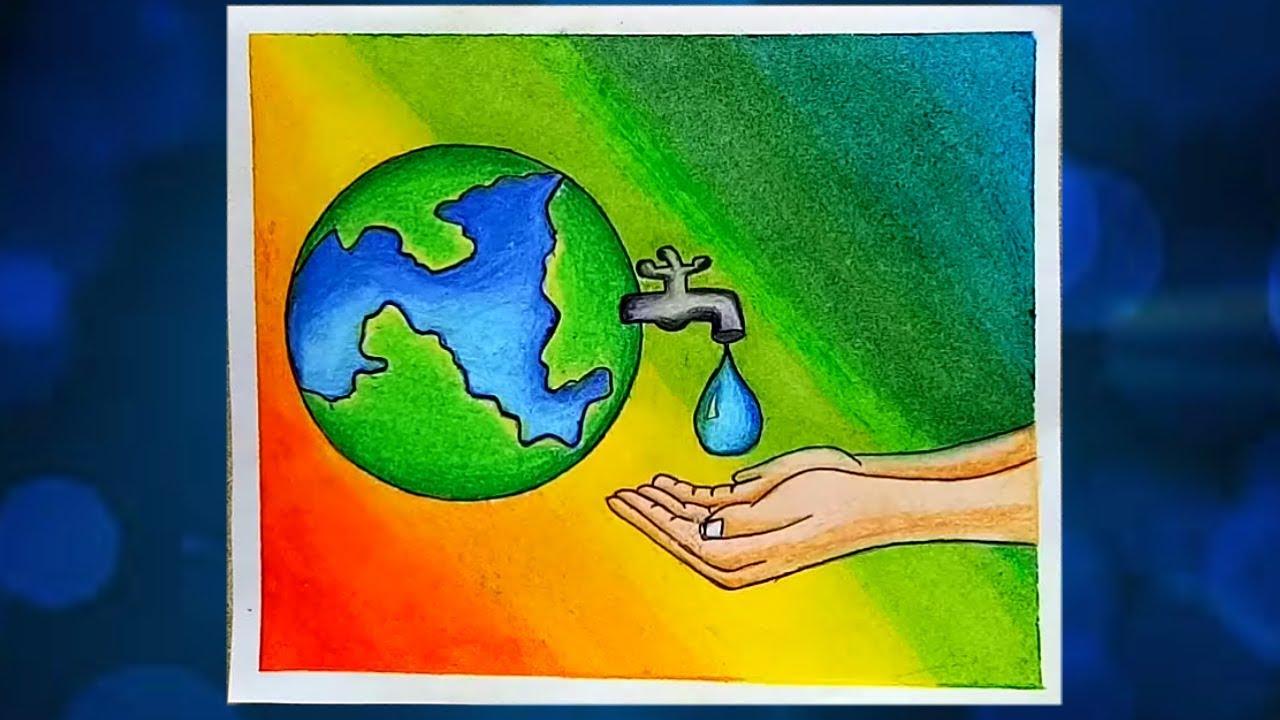 1280x720 Save water.Step by step poster on save water