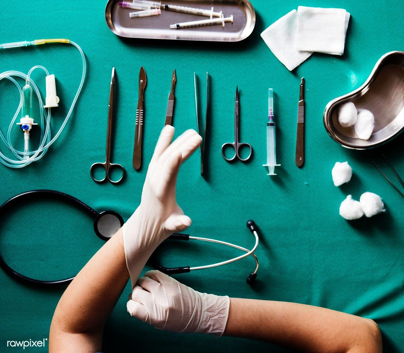 1400x1223 Flatlay of medical equipment for surgery. premium image. Medical photography, Medical equipment, Surgery doctor
