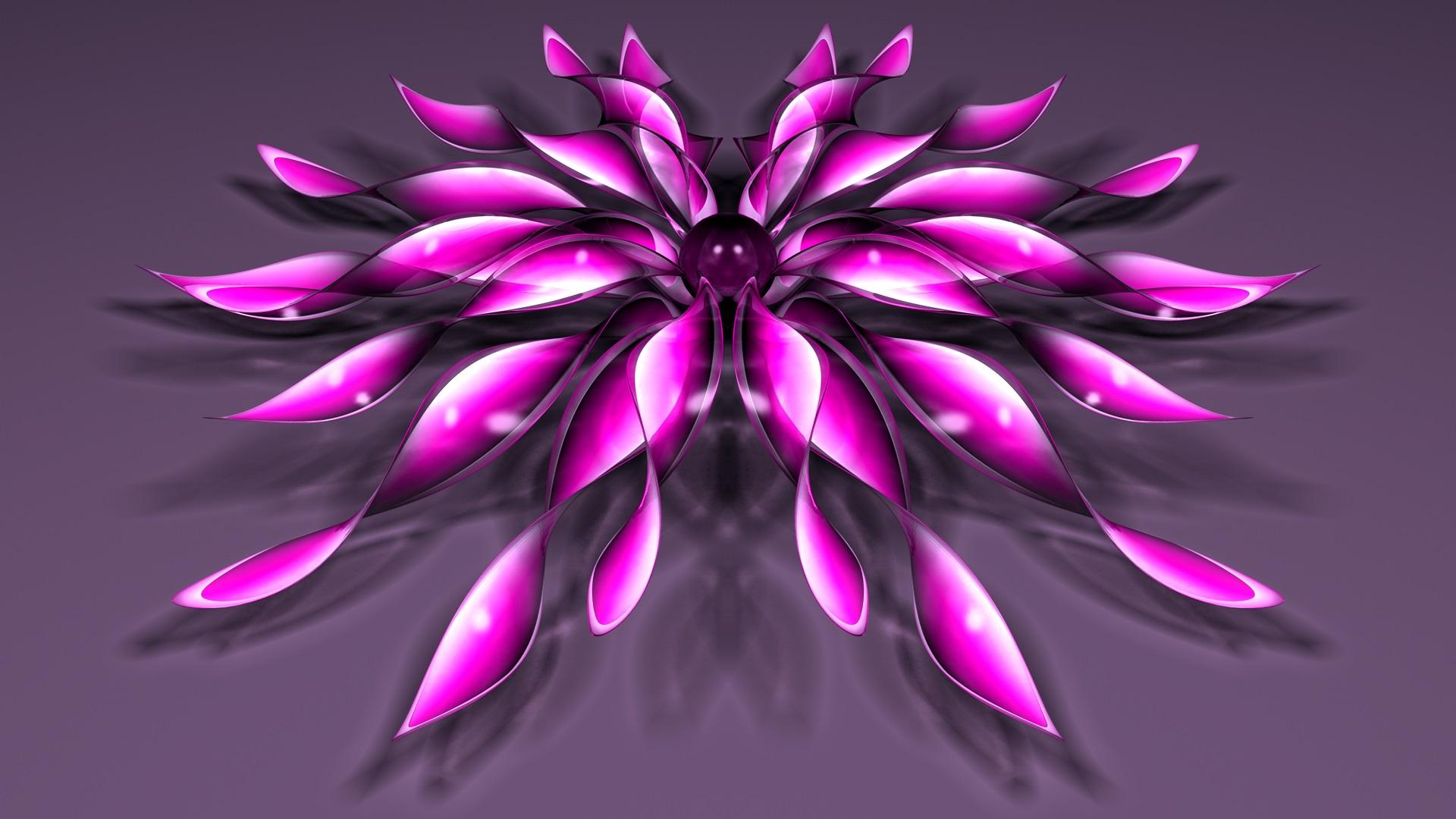 1920x1080 Wallpaper 3D purple flower petals 1920x1080 Full HD 2K Picture, Image