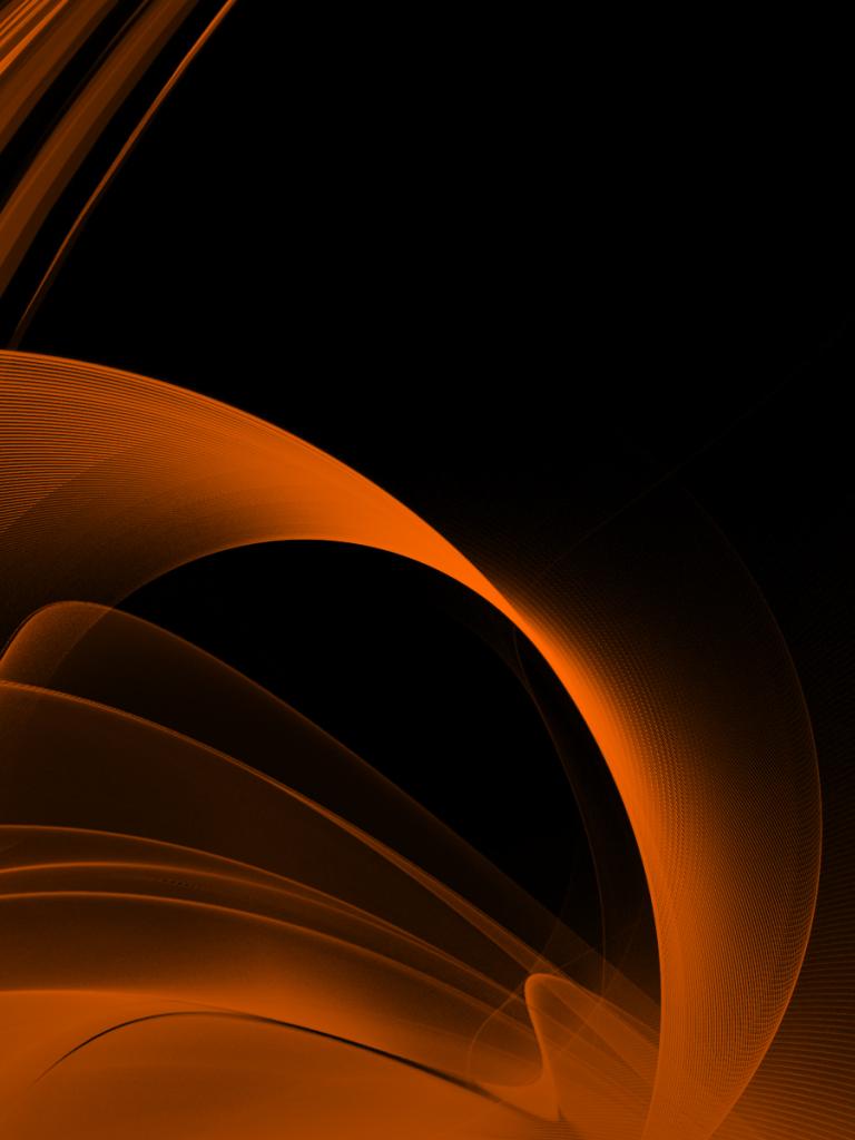 768x1024 Android Black And Orange Wallpaper