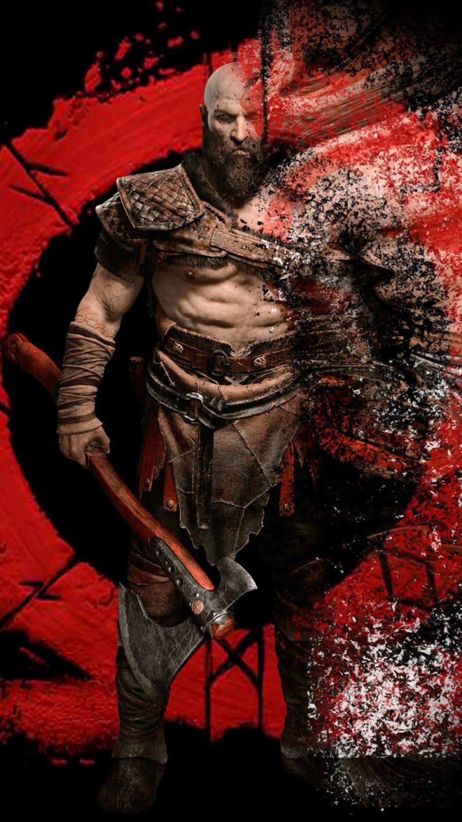 950x1689 Kratos From God of War 4K Ultra HD Mobile Wallpaper