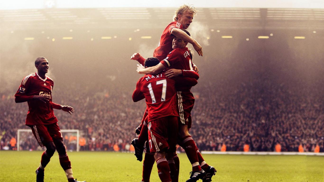 1366x768 Liverpool popular Football club england Desktop wallpaper 1366x768